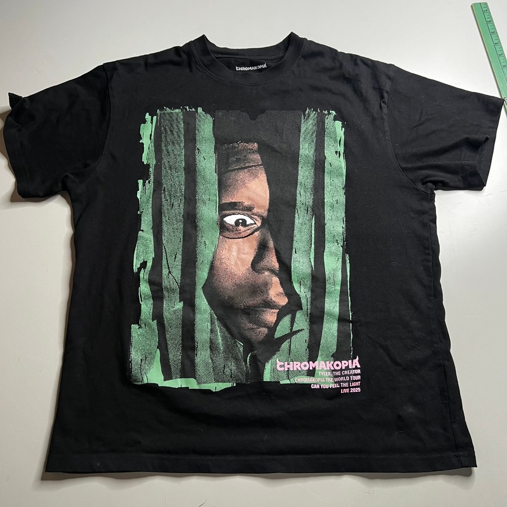 Tyler‎ The Creator Chromakopia World Tour 2025 T-Shirt Mens Medium Black GOLF